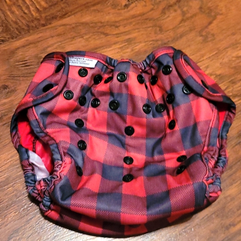 Buffalo plaid diaper cover(insert not included)